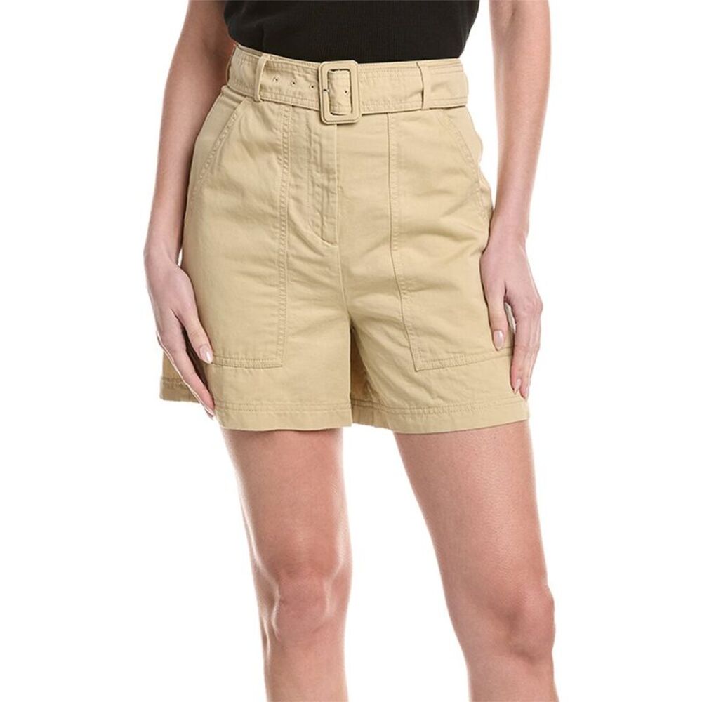 Max Mara Womens  Cirino Linen-Blend Short, Beige